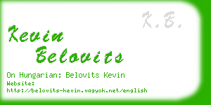 kevin belovits business card